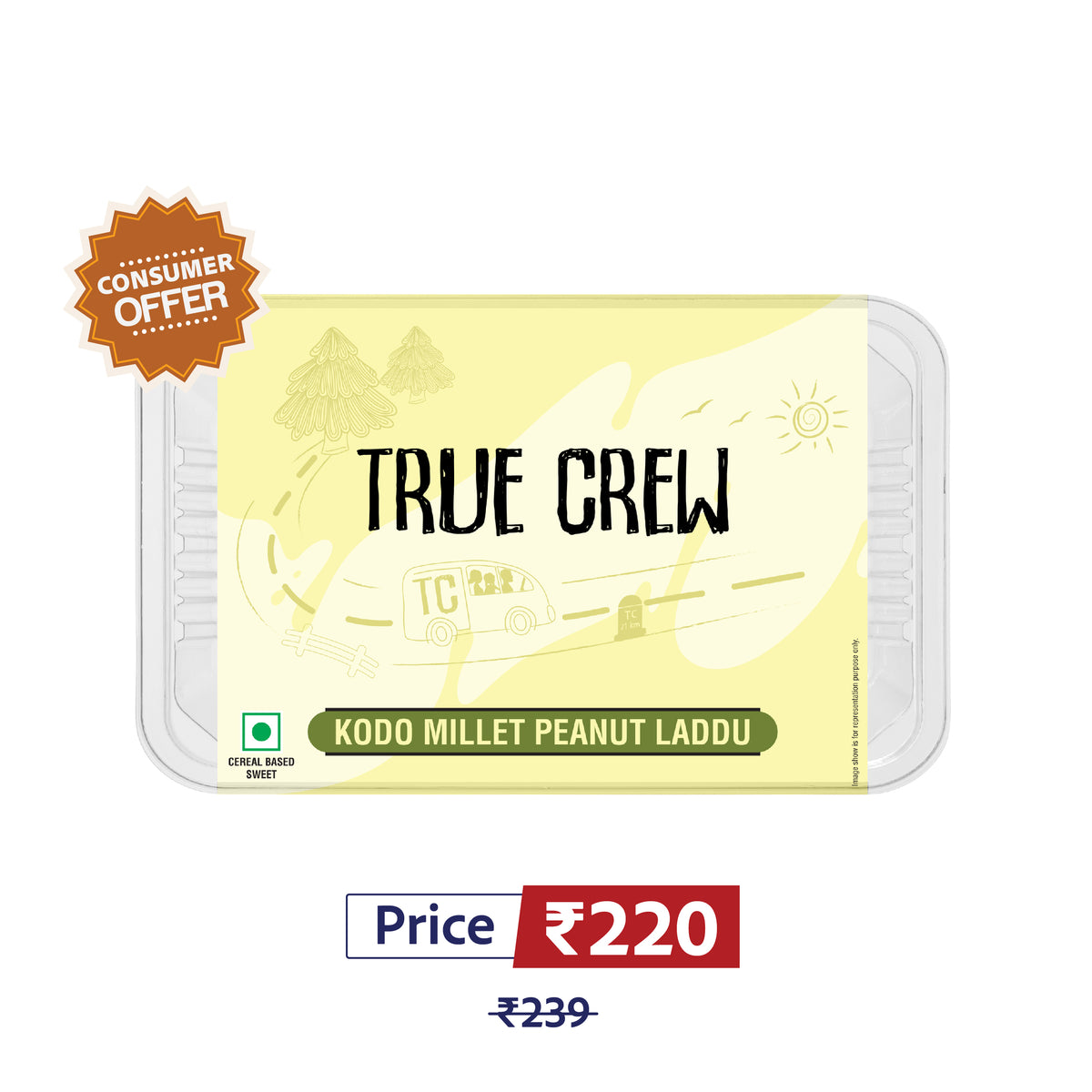 Kodo Millet Peanut Laddu 180g Sri Sri Tattva B2B